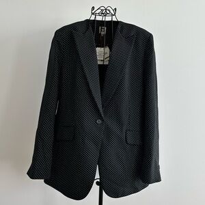 Anne Klein Black and White Patterned Blazer